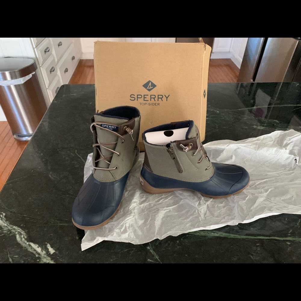 Women’s Sperry Duck Boots Dark Grey - (STS80525)